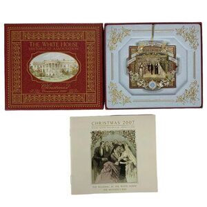 White House Historical Association Christmas Ornament 2007 Cleveland Wedding